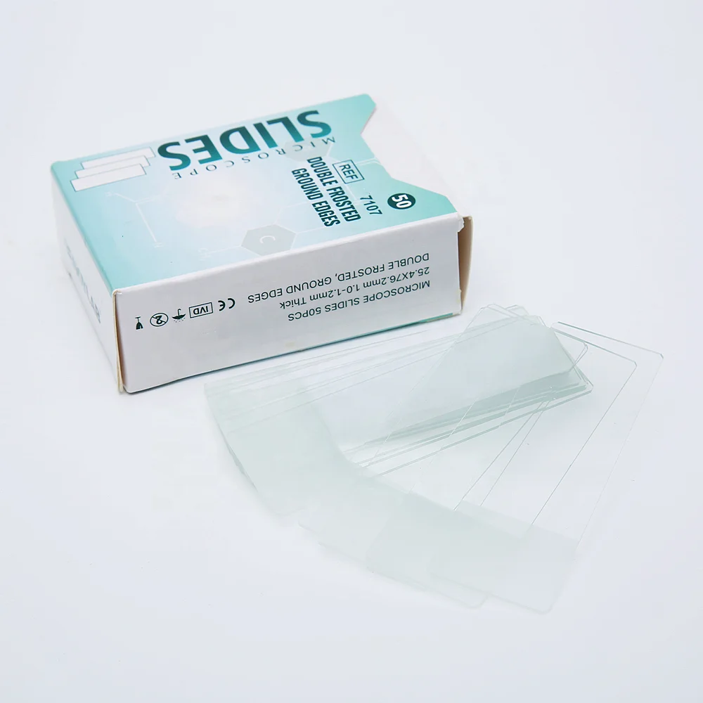 School use 7107/7107-1 disposable double frosted ends microscope slide of pathology
