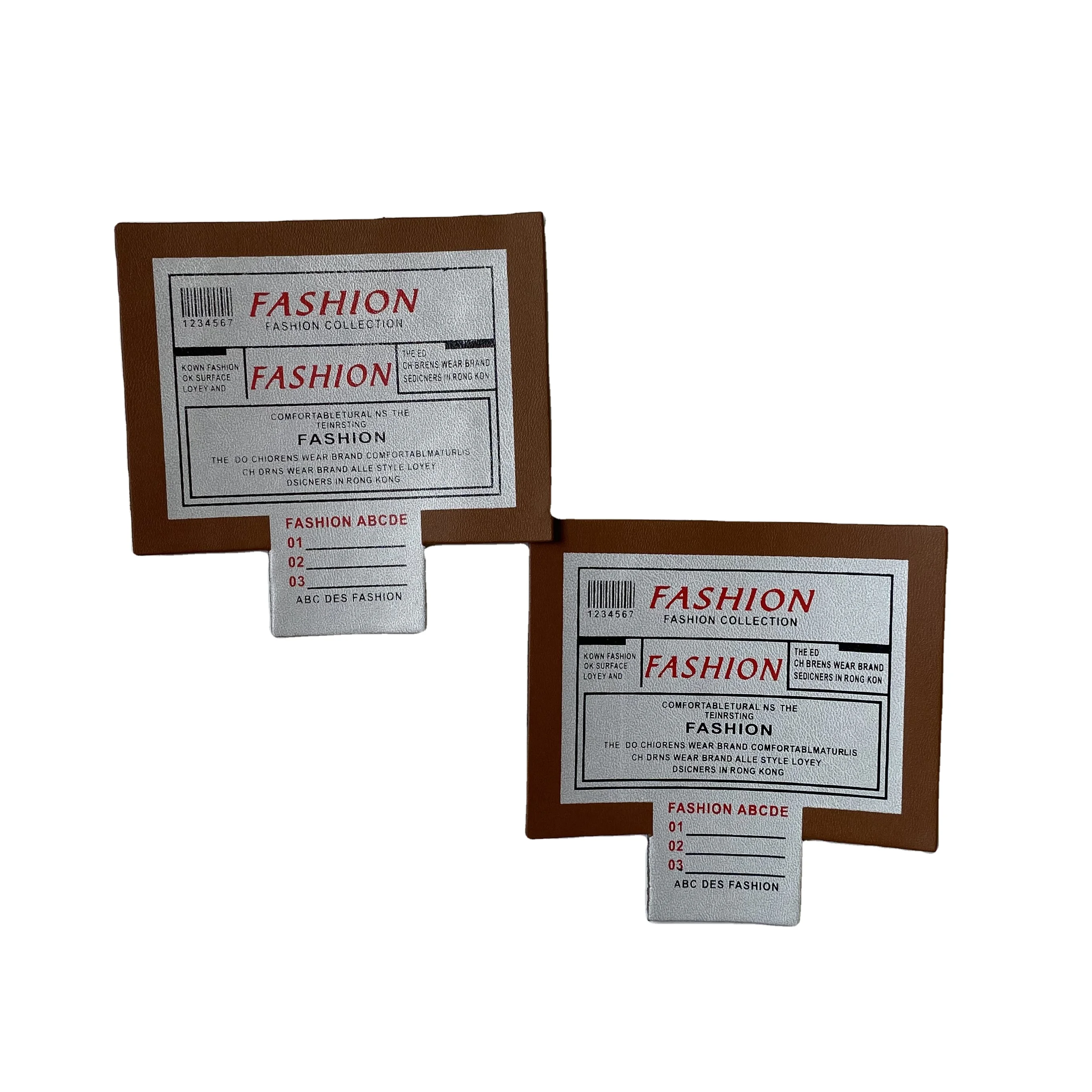 2023 Wholesale Custom logo jeans leather  patches with  plate  Clothing for denim and bags   leather label