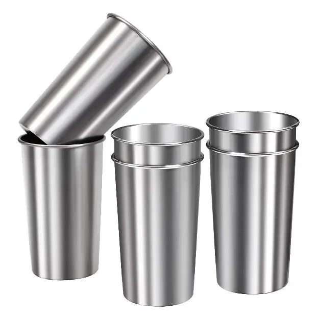 Premium Cheap Rustic Metal Shot Glasses Stainless Steel Mini Wine Cups Drinking Tumbler with custom logo