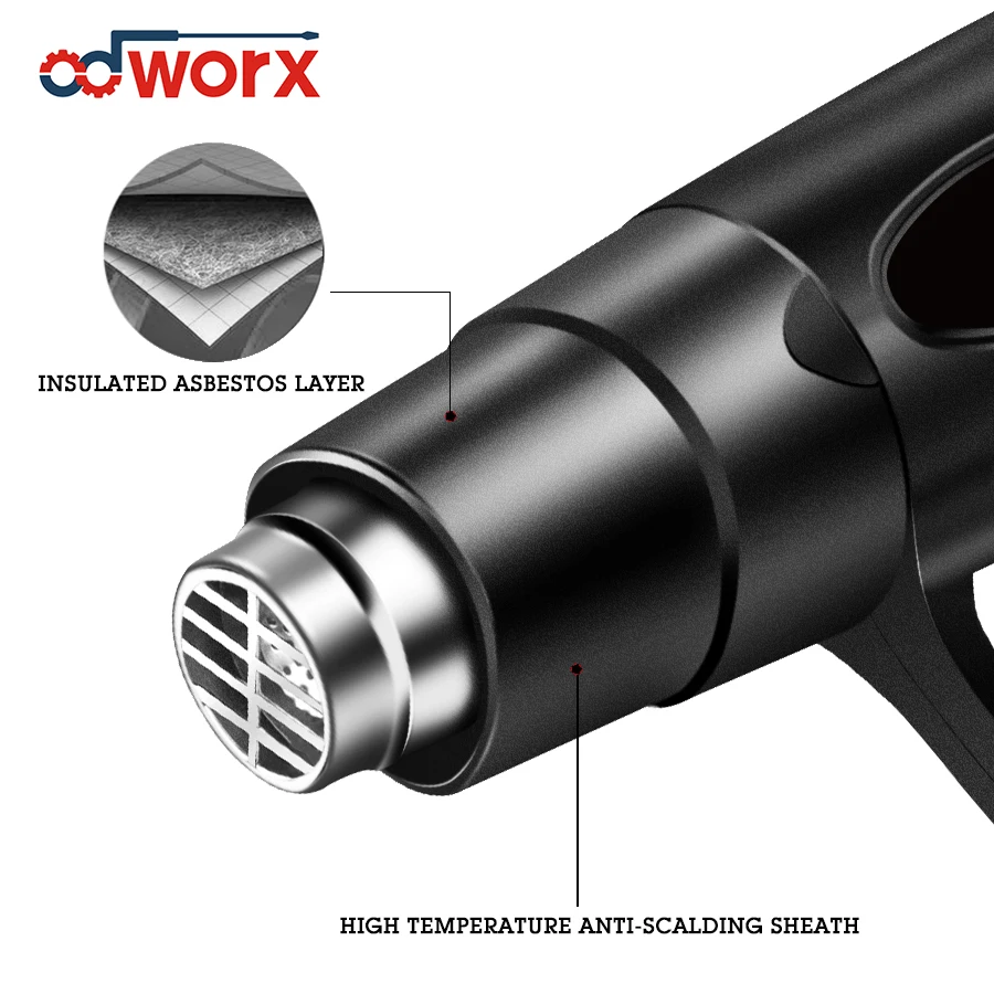 ODWORX 2000W Heat Gun Variable Temperature Advanced Electric Hot
