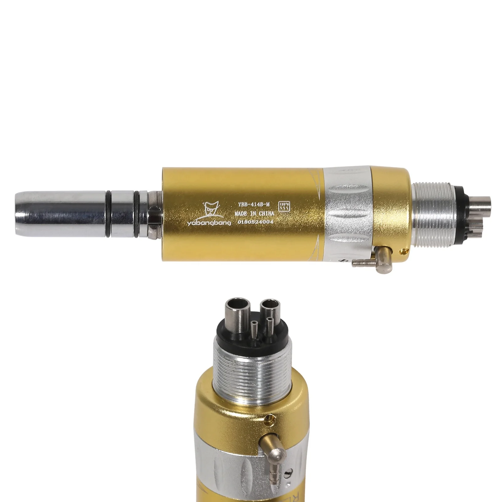 Hot Sale! NSK Style Dental 1:1 E-type External Spray Air Motor 4 Holes Slow/Low Speed Handpiece Gloden