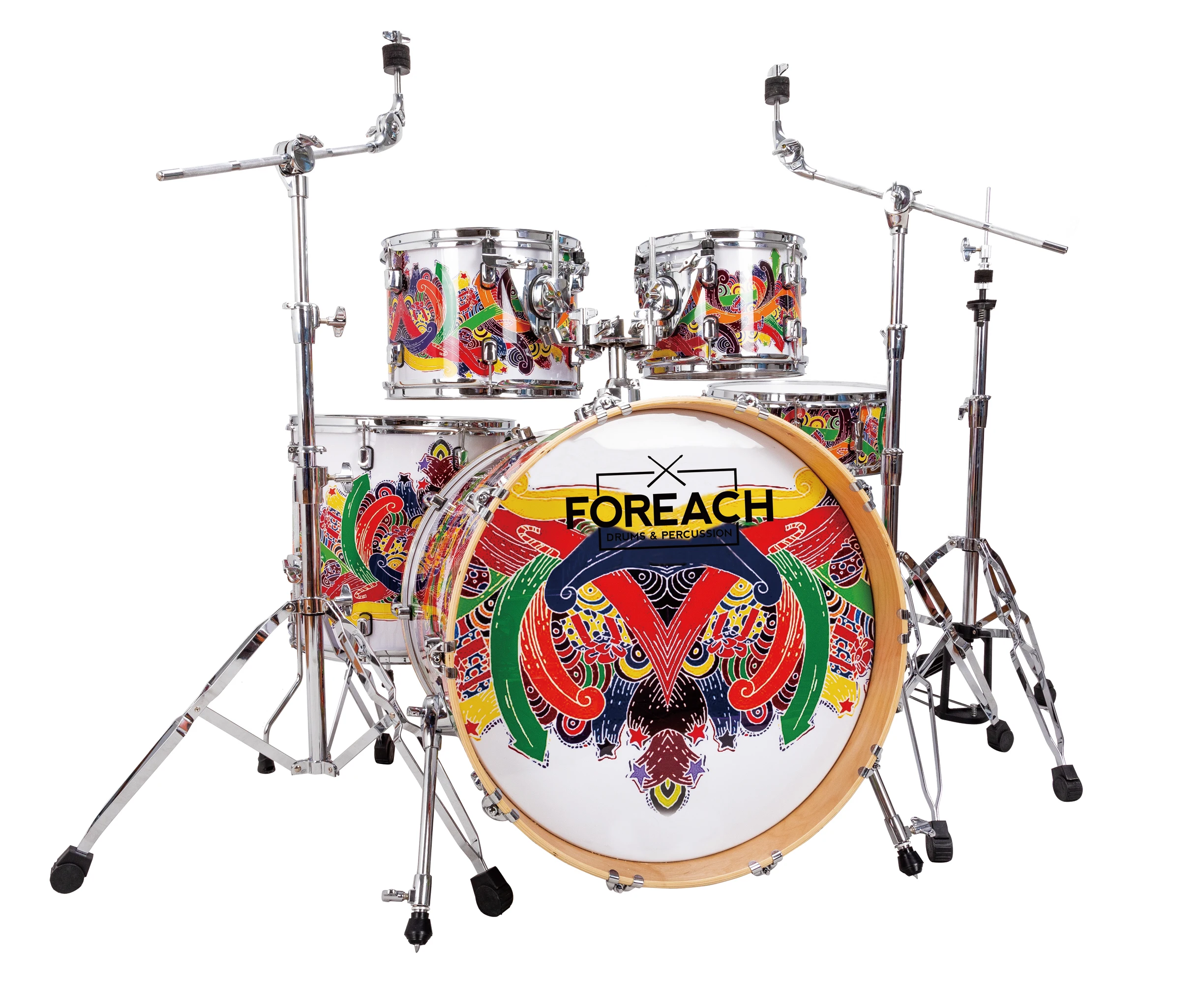 Custom Design FOREACH Printed PVC Drum Set Drum Kit