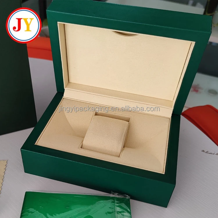Luxury brand green rlx watch packaging box wrist watch boxes case custom single watch OEM wholesale price gift leather box case