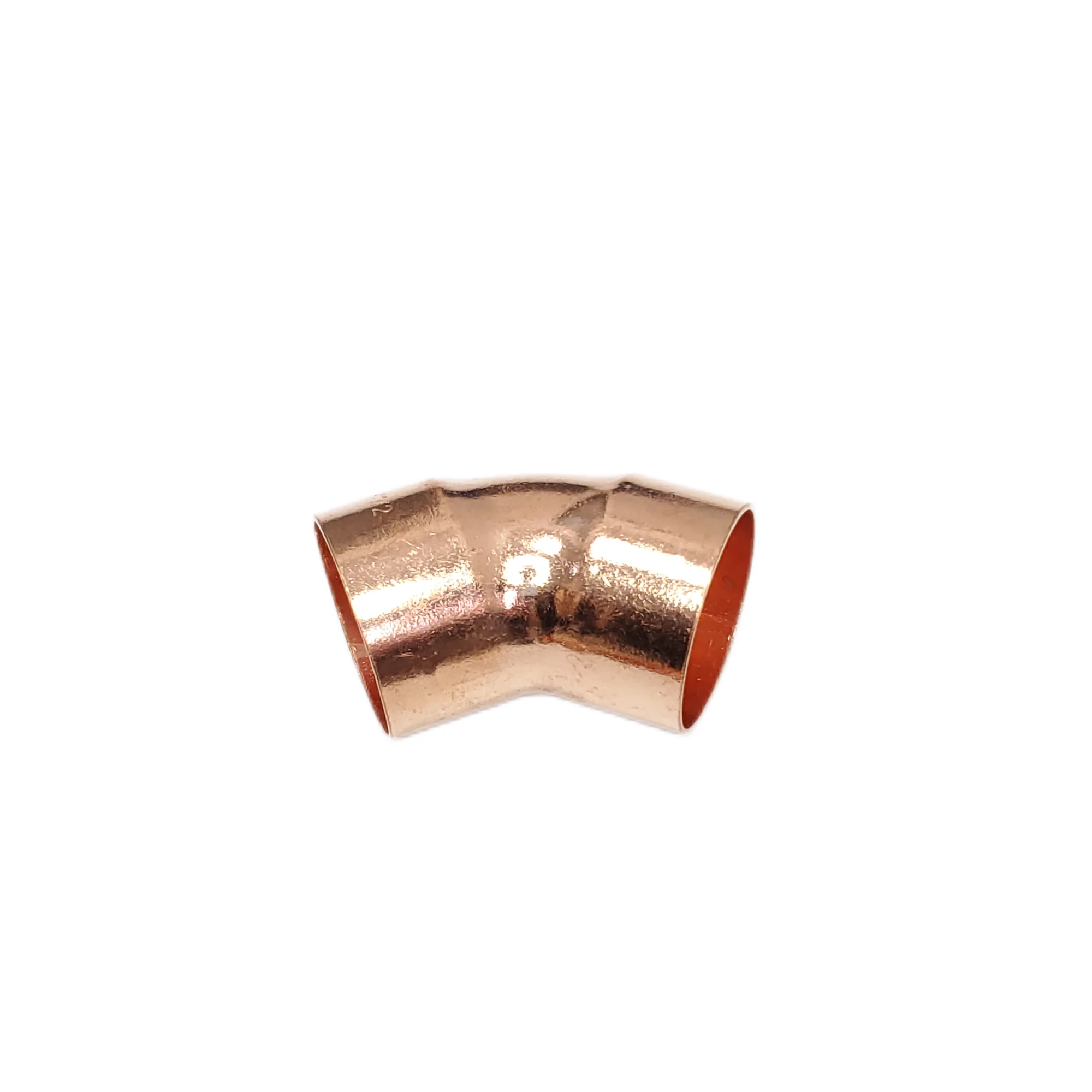 Refrigeration 45 degree copper elbow 38mm ID 1.1/2  CXC Copper Pipe Fitting