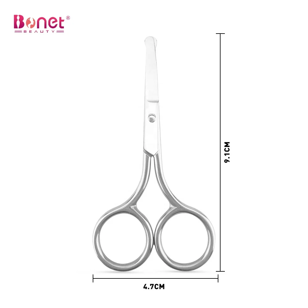 Professional Beauty Grooming Scissors Stainless Steel Straight Blade with Sharp Tip Hair Eyelashes Nose Eyebrow Ear Hair Cutting