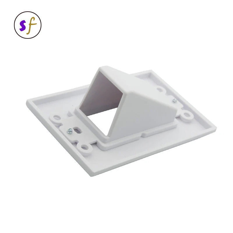 US Type 1 Gang Low Voltage  Cable Passthrough Recessed Wall Plate