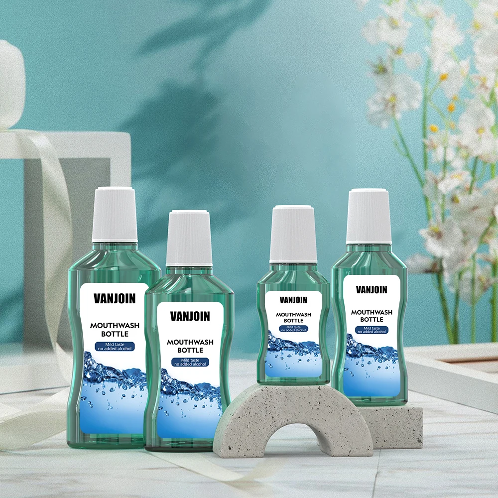 100ml 180ml 250ml 350ml 500ml Transparent Plastic PET Mouthwash bottle Cosmetic Packaging Shampoo Bottle With Screw Cap