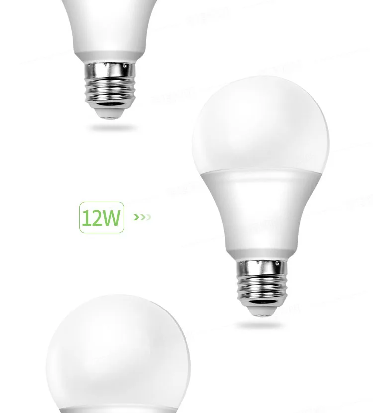 Chinese manufacturer raw materials skd 12w low price b22 e27 led bulb light plastic LED bulb light