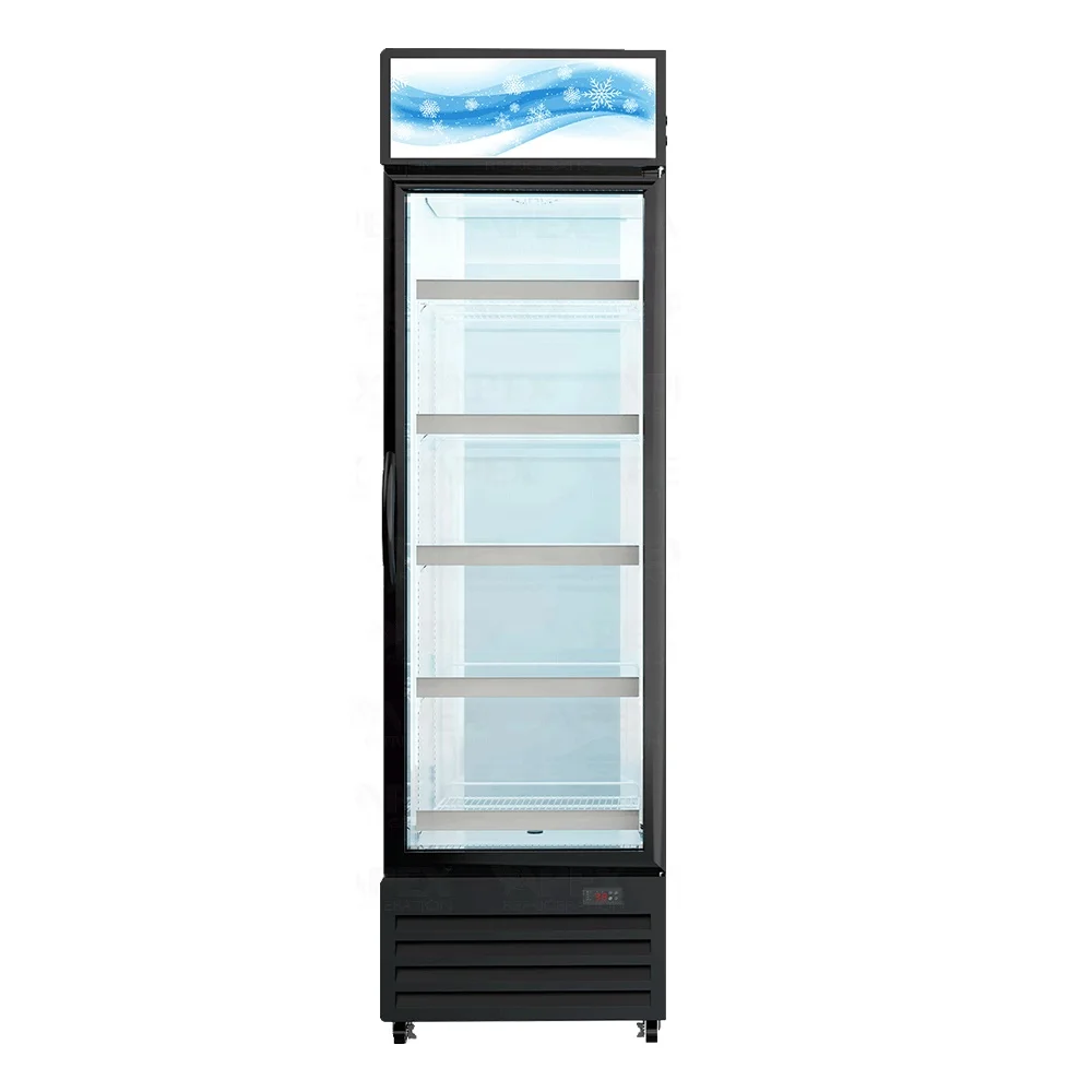 APEX Commercial Cooler Upright Fridge Glass Door Soft Drink Showcase Display Refrigerator