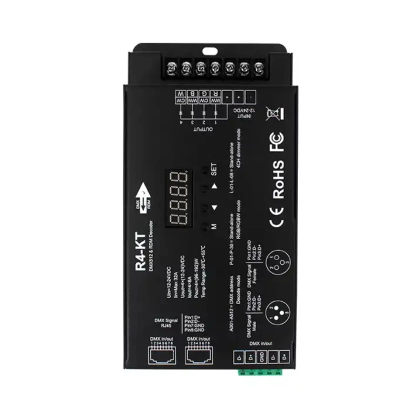 GLS 4-channel RDM DMX512 decoder