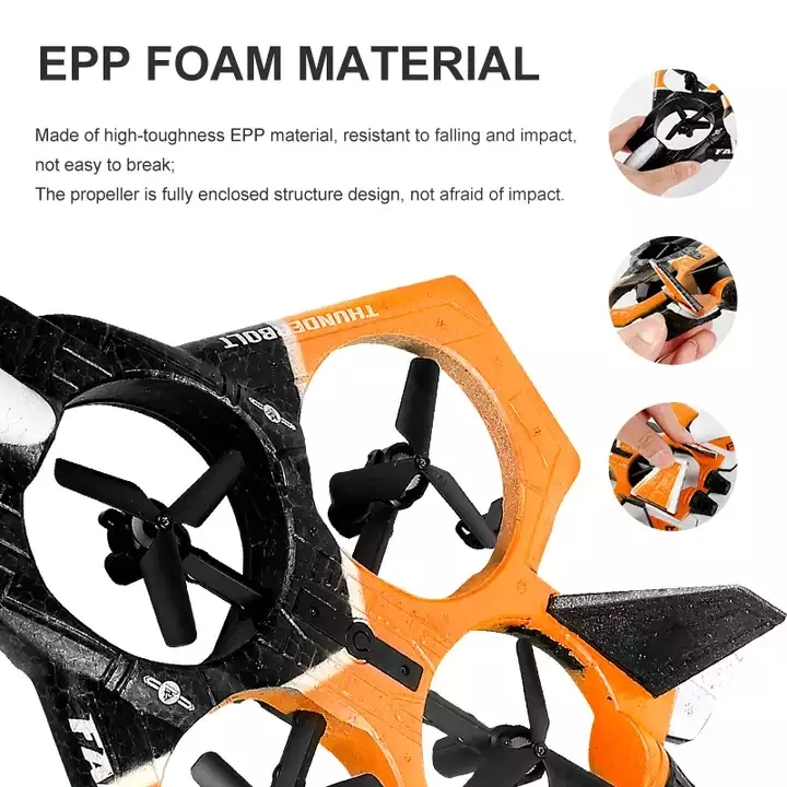2.4g Epp Foam Plane Fighter Hand Gesture Avion Rc Quadrotor Auto Return Flying Airplane Toy Camera Remote Control Aircraft