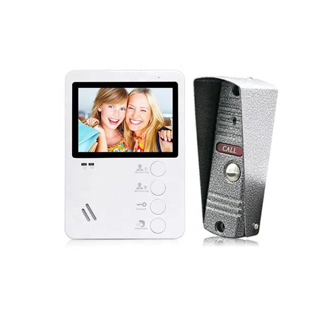 DIY Easy Operate Entry Level 2 Call Panel 1 Indoor Monitor Video System Doorbell Citofono Electric 4 Wired Intercom