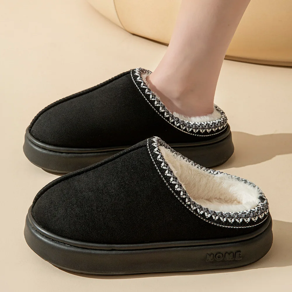 Wholesale New Comfortable Fur Slipper Thick Indoor Outdoor Home Slippers for Women Winter House Shoes