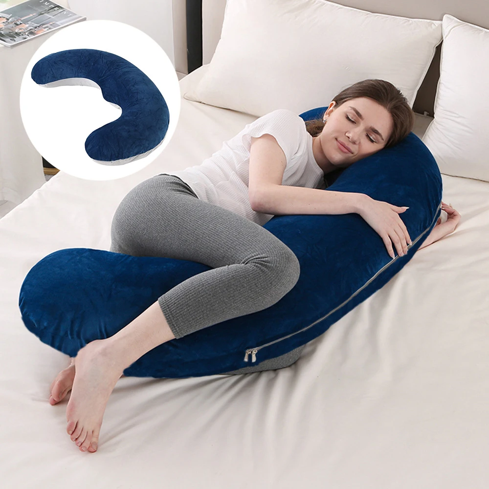 New arrival Custom Wholesale C-Shaped Super Soft Cotton Full Pregnancy Pillow & Maternity Body Pillow For Pregnant