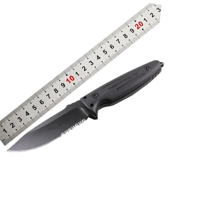 OEM wholesale Russia hot sell D2 blade with G10 handle pocket hunting fixed knife EDC outdoor tactical knife with compass