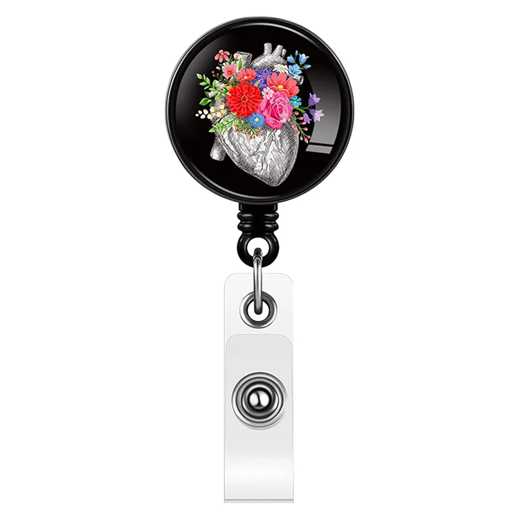 Оптовая продажа с фабрики, персонализированный выдвижной медсестринский пластиковый держатель для удостоверения личности, аксессуары, катушка для Бейджа