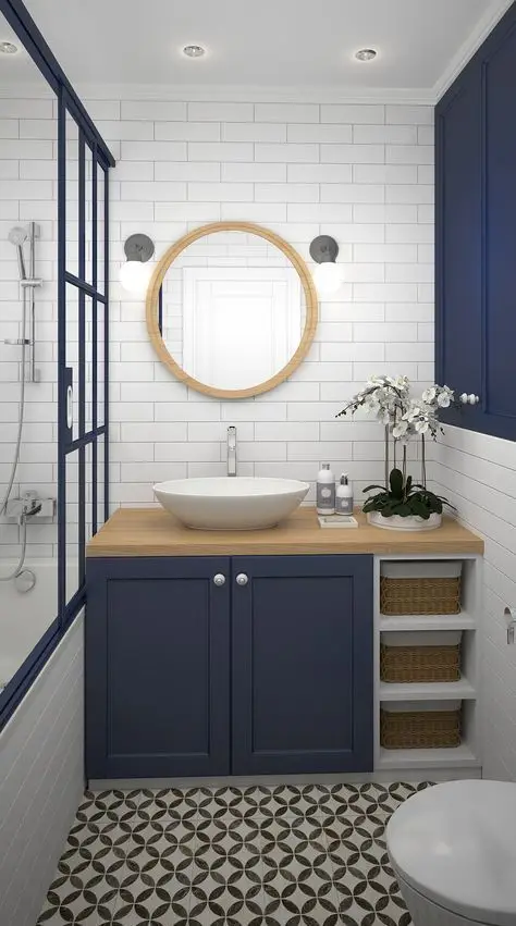 CBMmart Modern Free Floor Standing  Mirror Mounted Single Double Basin  Master Plywood Wood Bathroom Vanity With Smart Mirror
