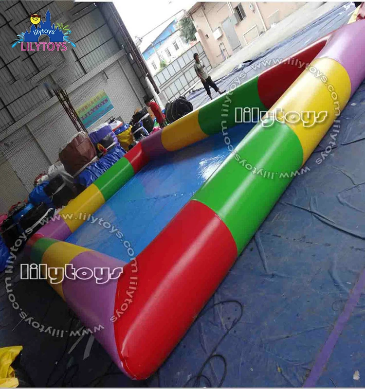 Надувной бассейн lilytoys, надувные прямоугольные плавательные бассейны, прочный надувной аквапарк