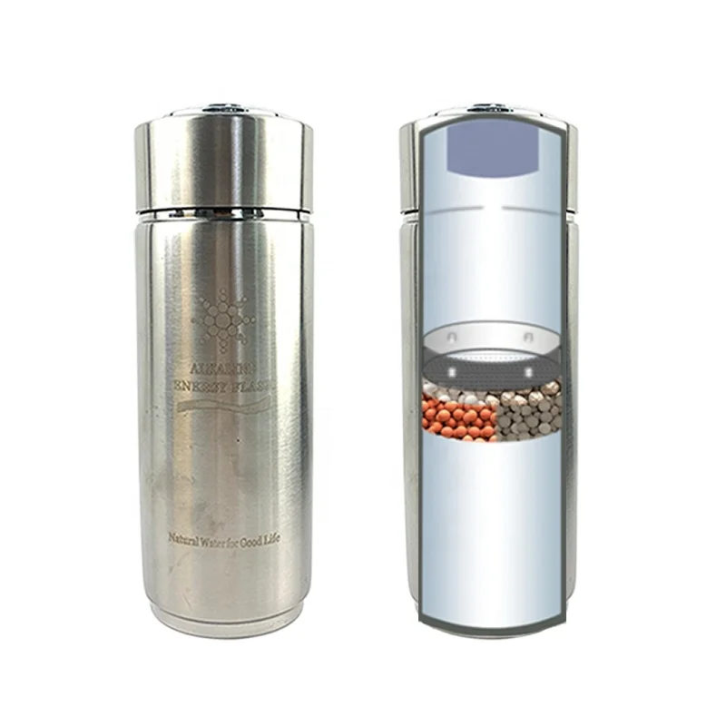 400ml Nano Alkaline Energy Ionizer Filter Flask Water Bottle Cup Booster Health Energy Cup