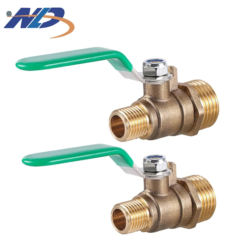 NLD Factory Directly 57-3 NPT 1/2' 3/4' Male Thread Forged Barbed Brass Ball Valve With Handle