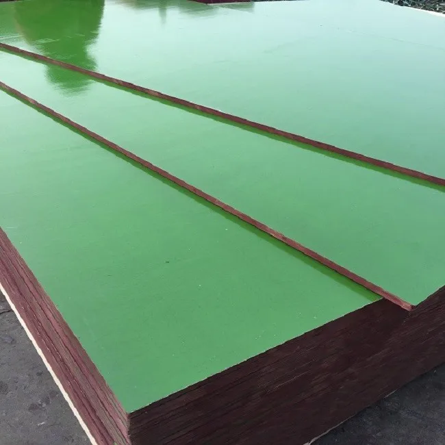 Reusage 20times 18mm green plastic film faced plywood 13 layers for building construction