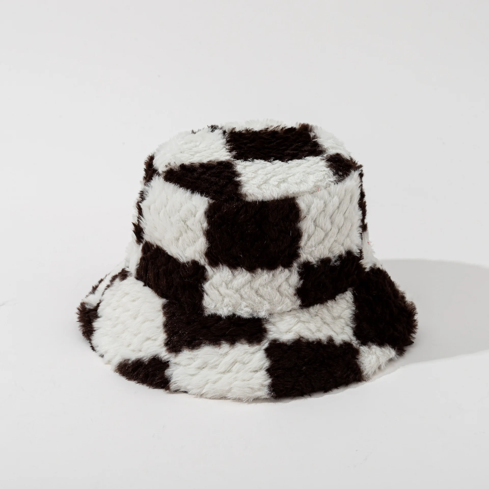 Send Inquiry Get Catalog Designer Hats Winter Square Check Plush Fisherman Hat Artist Painter Hat Outdoor Luxury Headwear
