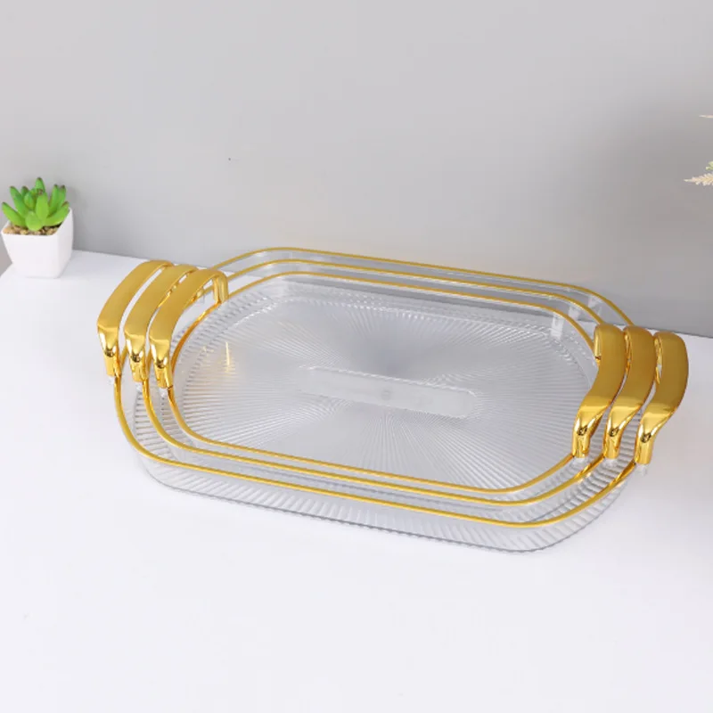 Fruit Tray Useful Square Fashionable Tea Table Serving Tray Home Desktop Storage Organizer for Hotel Storage Tray
