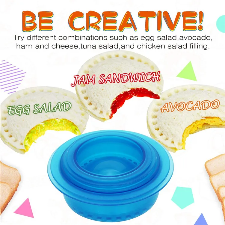 Sandwich Cutter and Sealer Sandwich Maker Bread Decruster Pancake Maker DIY Cookie Cutter for Boys and Girls Lunch