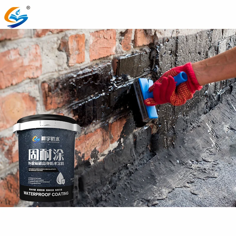 Polymer Cement Based Thick Elastomeric Waterproof Rubber Outdoor Concrete Roofing Roof Wall Water Insulation Coating Paint