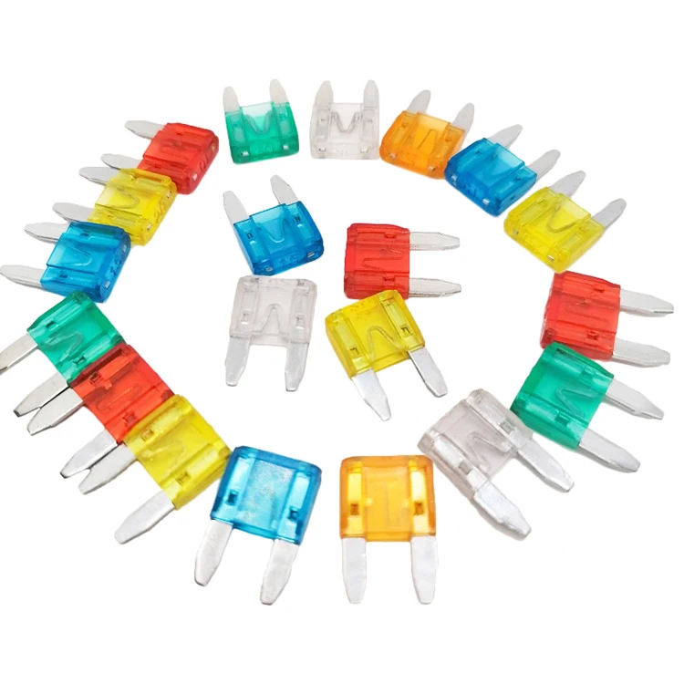 Zinc Car Blade Fuse Standard Mini Low Profile Auto Blade Fuses 5A 7.5A 10A 15A 20A 25A 30A