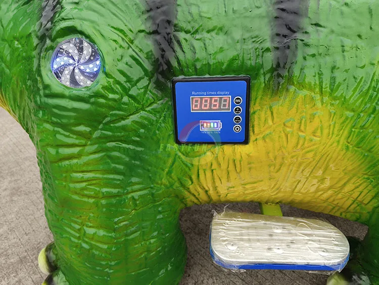 Amusement Playground Coin Operation Children Kids Racing Game Cartoon Dinosaur Battery Ride Car