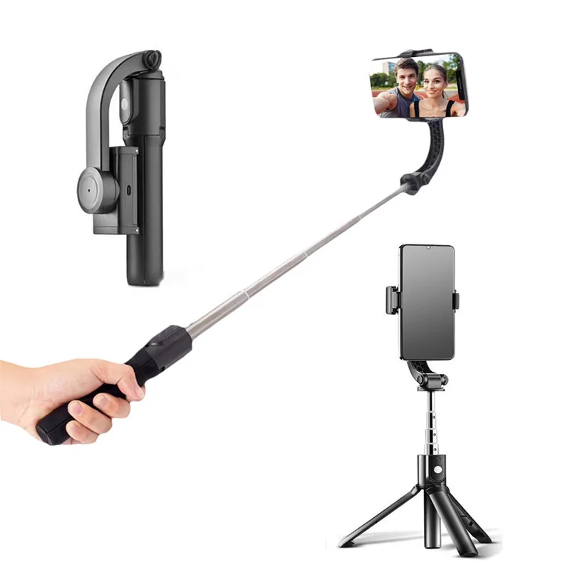 Phone Selfie Stick 2024 New 590mm Telescopic Foldable Tripod Anti Shake Singe Axis Gimbal  Christmas Gift