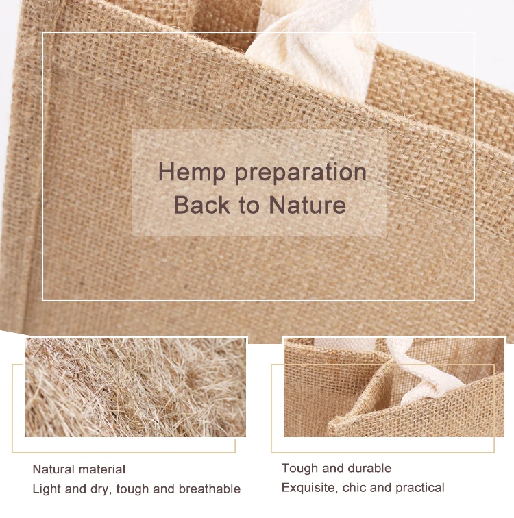 Jute bag environmental handbag waterproof logo can be customized