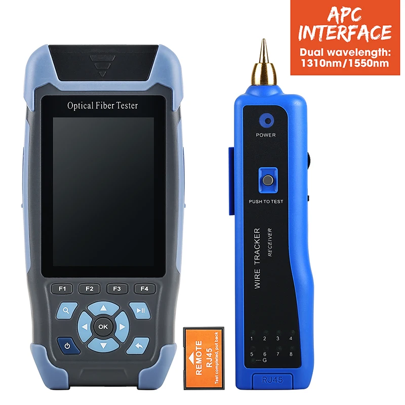 AUA900A High Accurate OTDR mini pro optical time domain reflectometer 1310nm and 1550nm fiber optic APC Port  3m to 64km 24/22dB