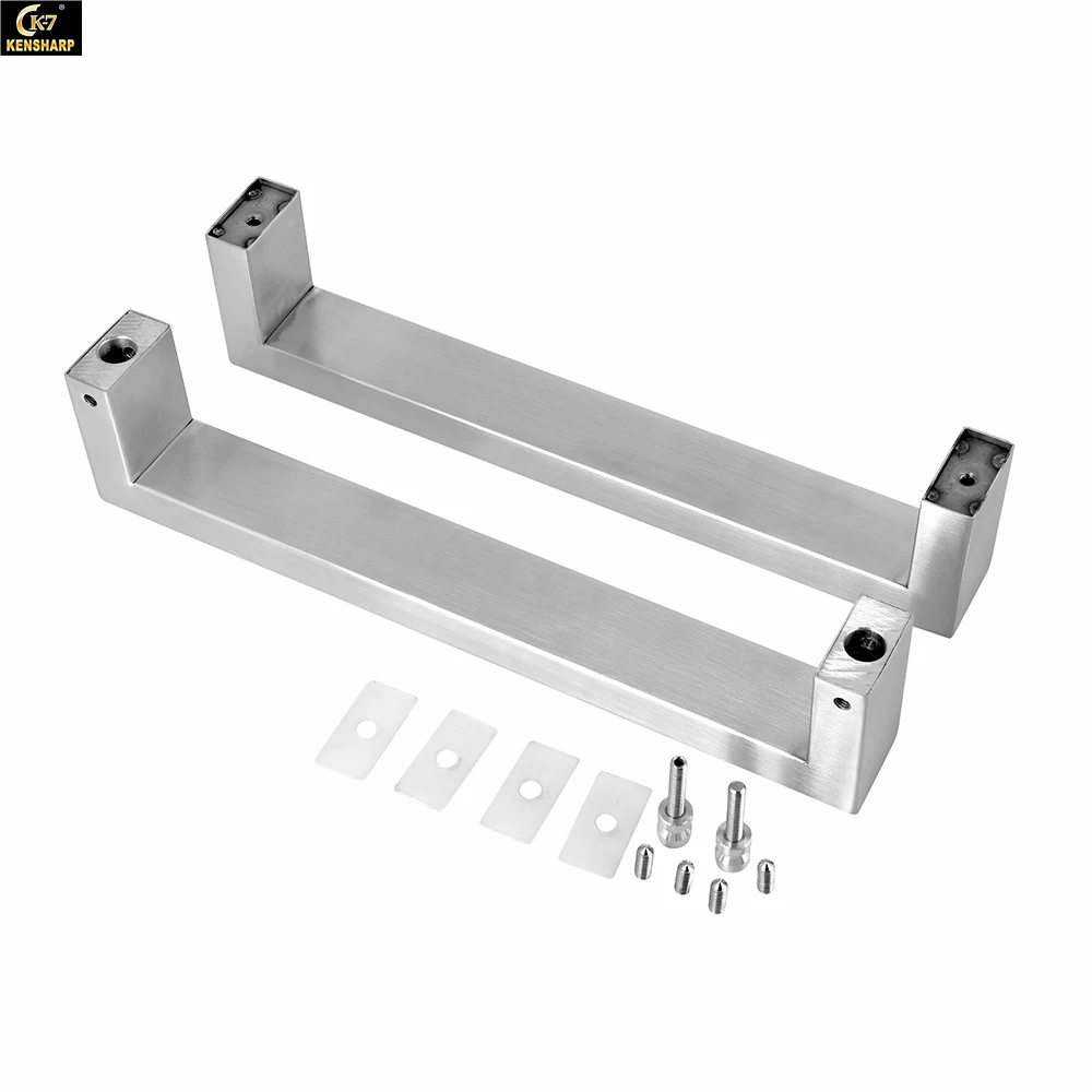 Kensharp Stainless Steel Glass Door Pull Handle Single Side Pull Handle  Wooden And Glass Sliding Door Entrance Door Handle