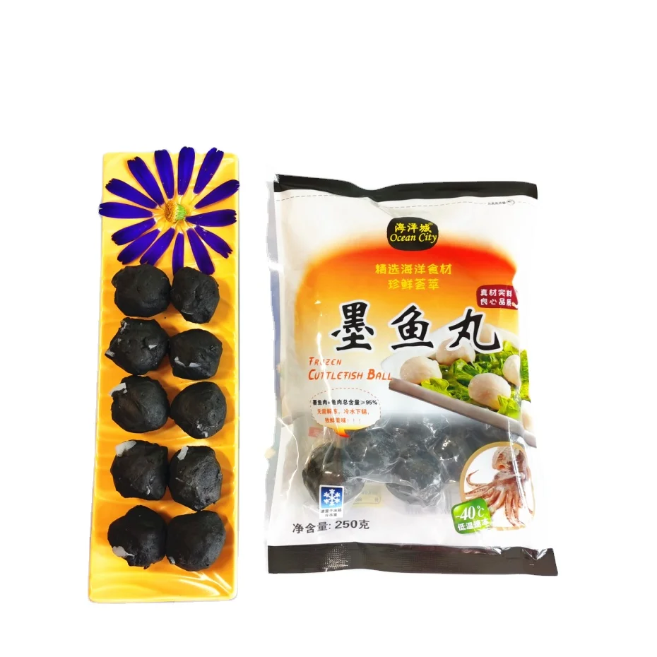 Healthy Food Seafood Products Handmade Frozen Cuttlefish Ball For Export