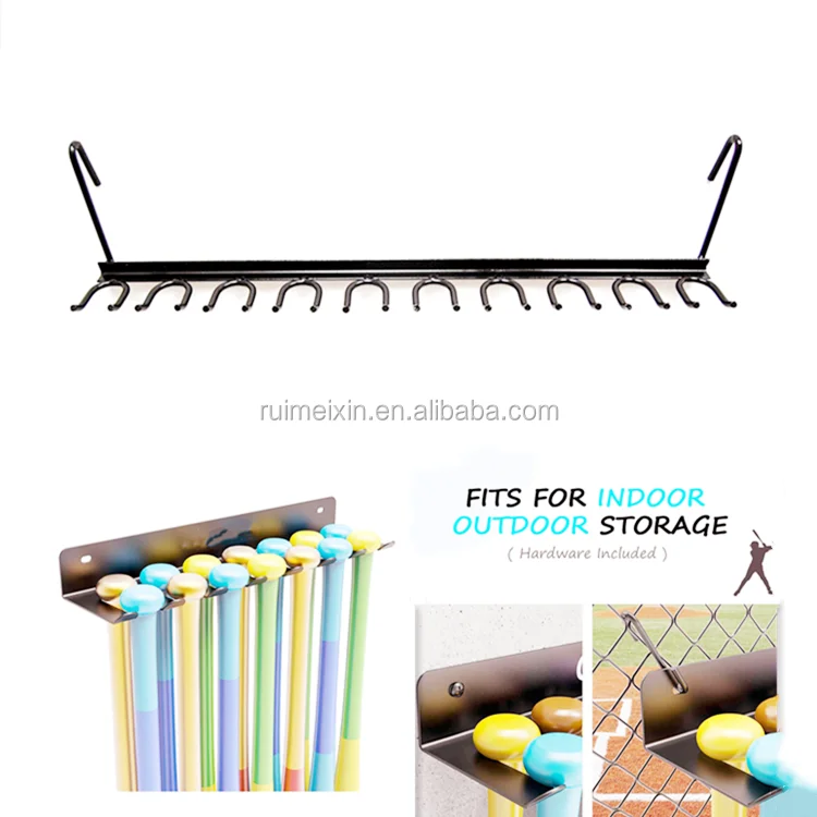 Sports Baseball Softball Bat Holder Hanging Jumping Rope Shelf Racks