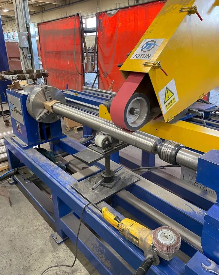 Stainless steel round pipe hydraulic piston pole mirror surface automatic mirror grinding polishing machine