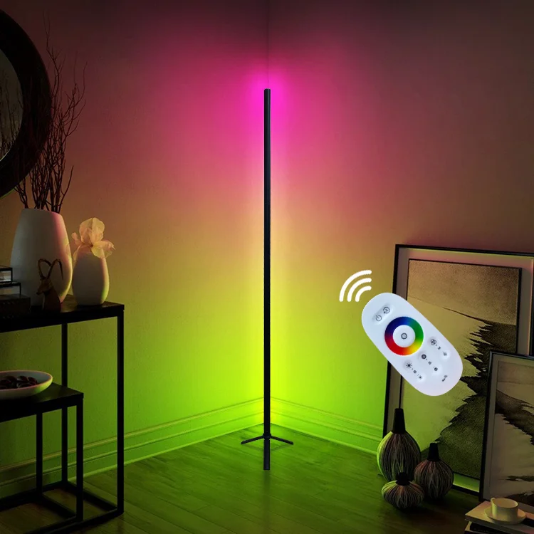 Modern Tripod Standing Led Corner Floor Lamps RGB Braziliang Room Smart Luxury Aluminum Plastic DC 12v White Luces Celling Light