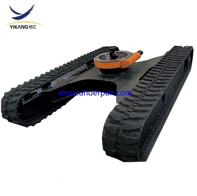 Crawler construction machinery  rubber track system undercarriage for drilling rig crusher excavator