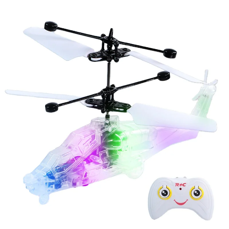 LONGXI rc clear aircraft remote control helicopter model plane aircraft rc plane flying mini drone with light plastic toys