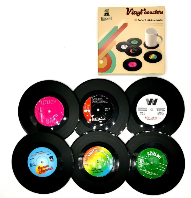 Table Kitchen Accessories Anti-slip Coffee Coasters Music Drink Mug Cup Mat