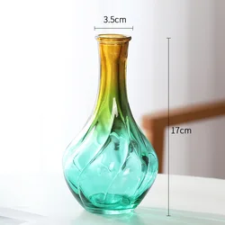 Nordic Creative Simple Glass Vase Transparent Hydroponic Plant Colored Vase Office Table Decorative Glass Manufacturer