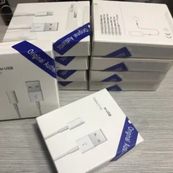 100% Original For Foxconn 1m 3ft 2m E75 Chip 8ic 8pin USB Data Sync Charger Cable For iPhone XS X 7plus 6s With Retail Box