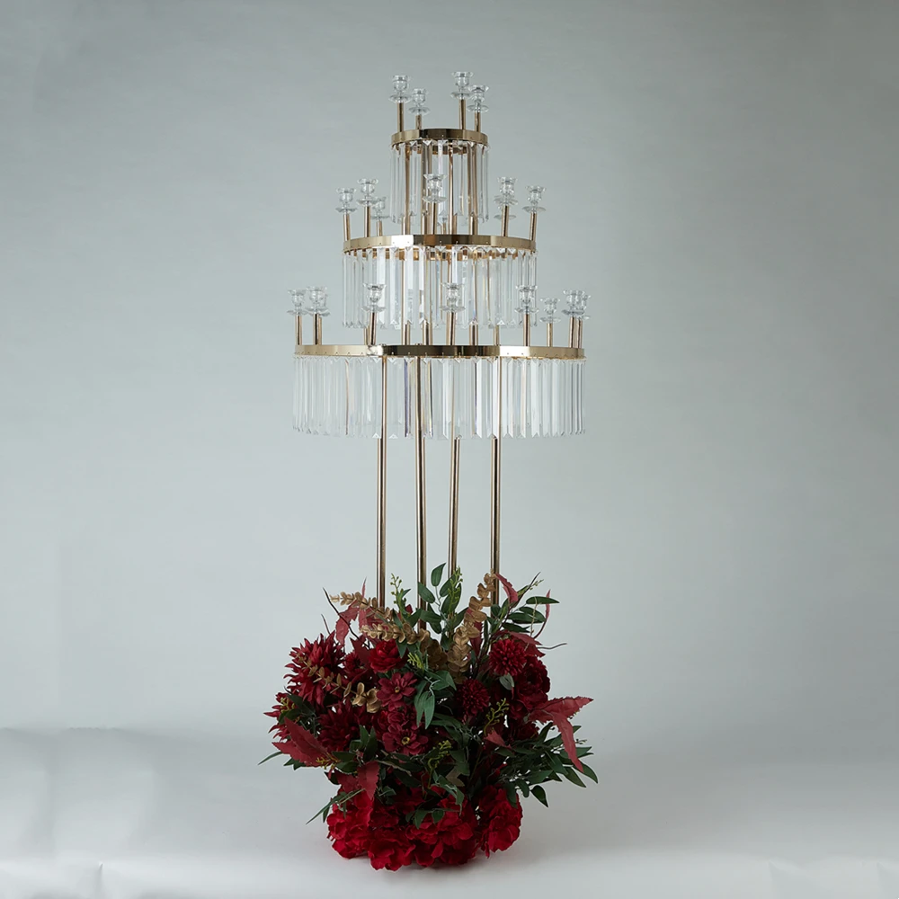 Acrylic Candelabra Candle Holders Stands Wedding Table Centerpieces Road Lead Party Decoration