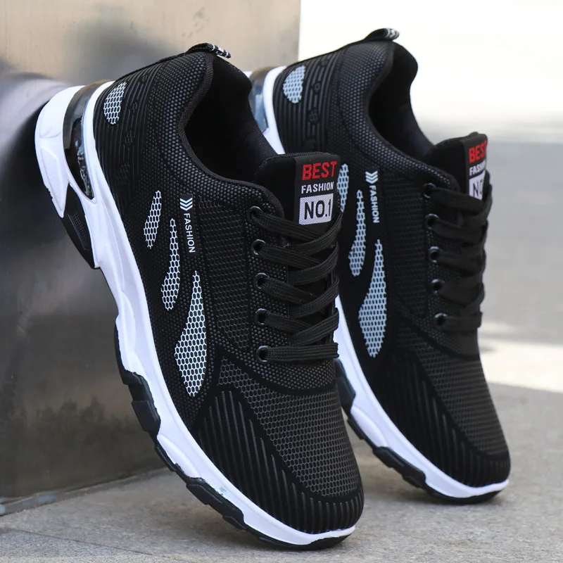 New Design Breathable Shoes Knitting Fabric Enduring Shoes Athletic Sneaker Men Sports Shoes