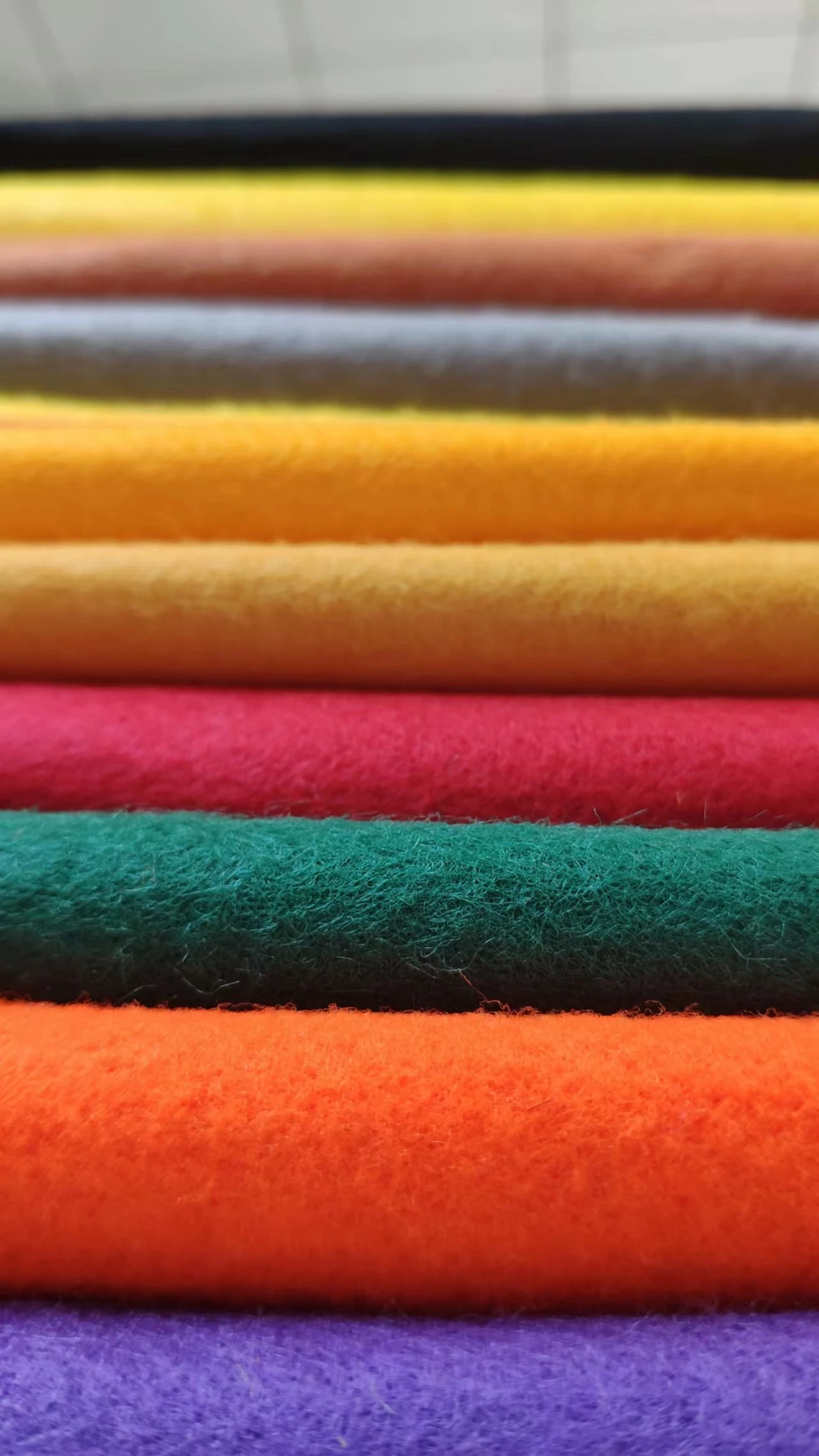 favorable price 100% PET colorful soft needle punched non woven fabric felt roll DIY raw material PET needle punch felt