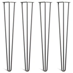 Hairpin Leg 28' Inch Wholesale Cheap Black U V Shaped Iron Steel Restaurant Desk Feet Metal Furniture Dining Hairpin Table Legs