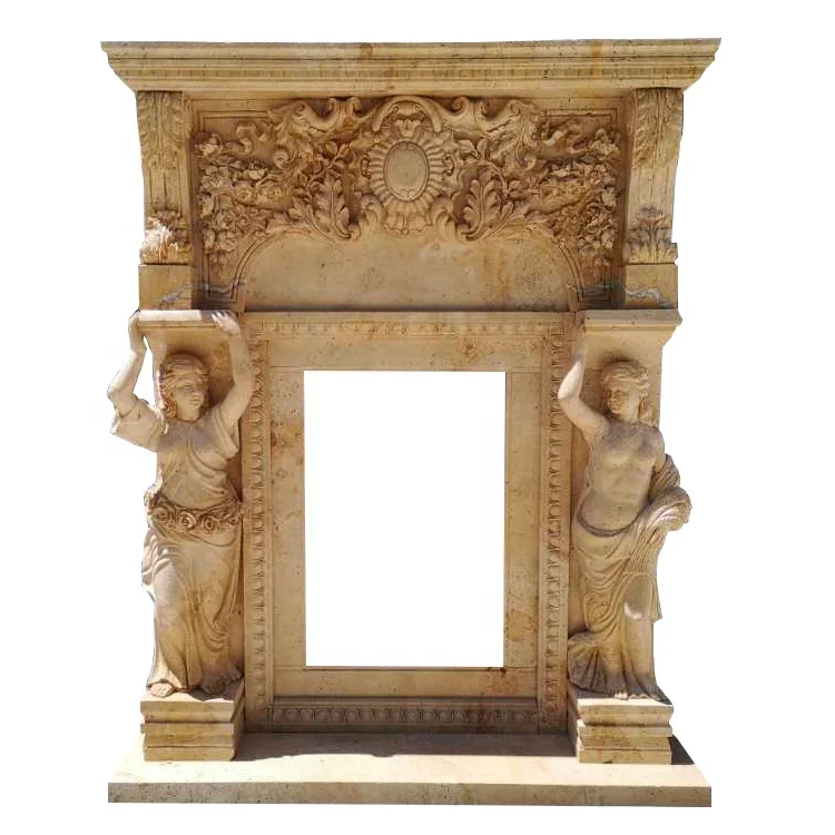 Marble decorative fireplace mantel fireplace water steam double sided fireplace mantel dark marble