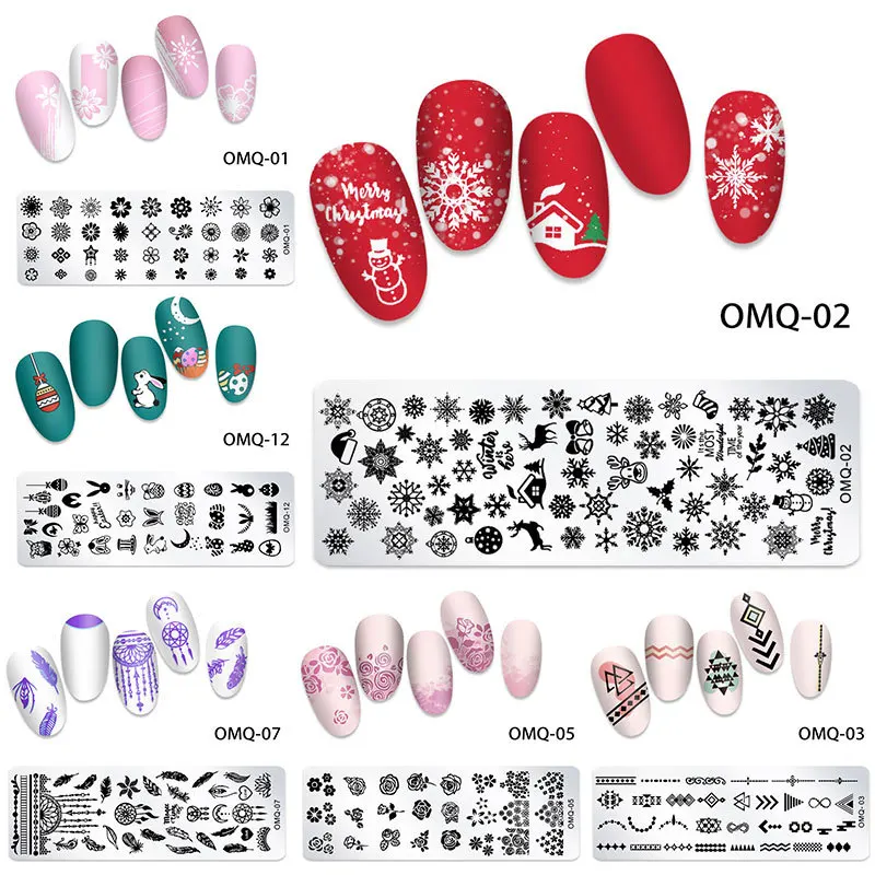 New Lace Flowers Butterfly Designs Nail Art Stamping Plates 1pcs Stainless Steel DIY Polish Printing Nail Template